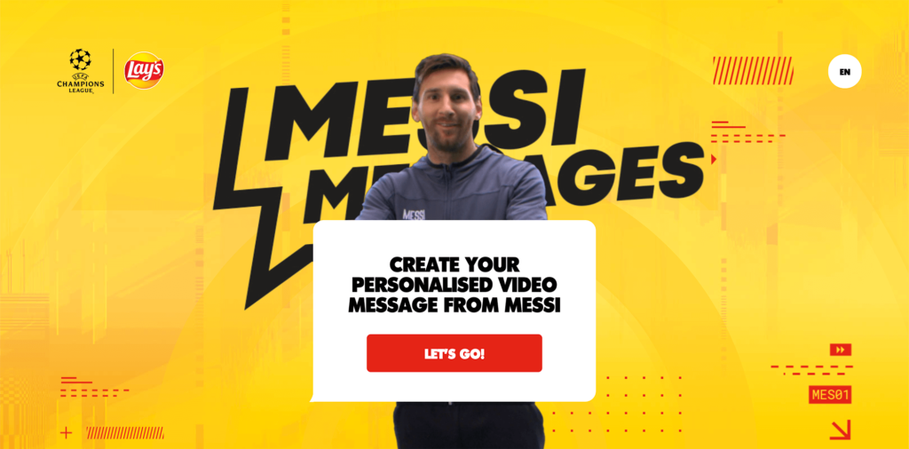 Messi messages using Synthesia AI Video