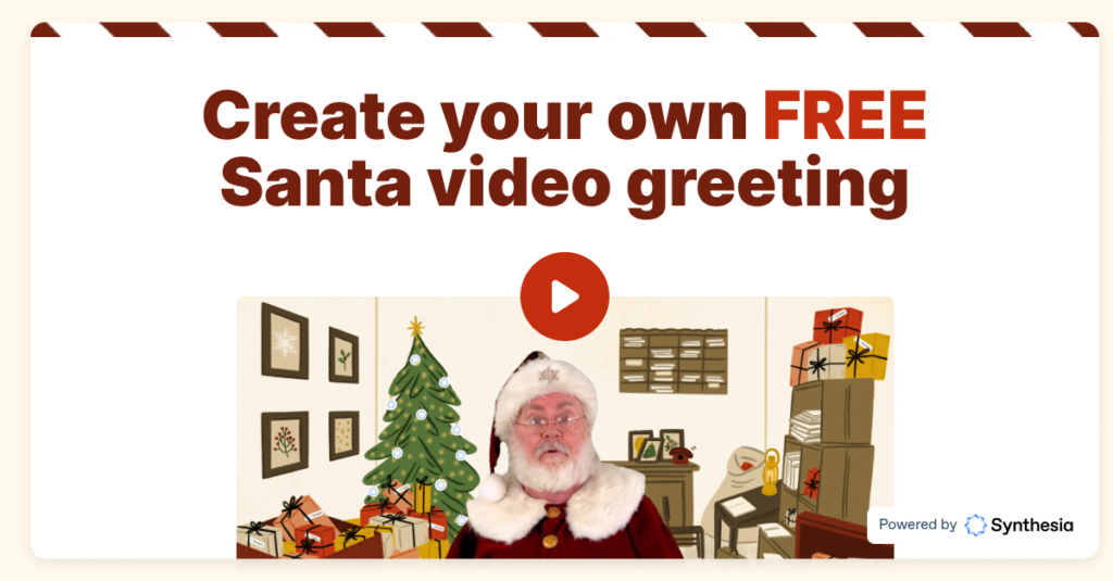 Create your own Santa video greeting,